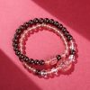 Vòng tay 2 lớp Hồ yêu tiểu hồng nương đá Garnet + Thạch anh hồng kích hoạt năng lượng tình duyên cực mạnh