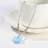 Dây chuyền nam nữ mặt charm cổ điển đá Aquamarine