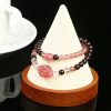 Vòng tay 2 lớp Hồ yêu tiểu hồng nương đá Garnet + Thạch anh hồng kích hoạt năng lượng tình duyên cực mạnh