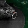 Nhẫn bạc đính đá Garnet mặt trái tim