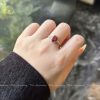 Nhẫn bạc đính đá Garnet oval lớn